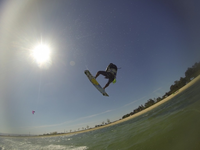  Acrobatics with the kite board 